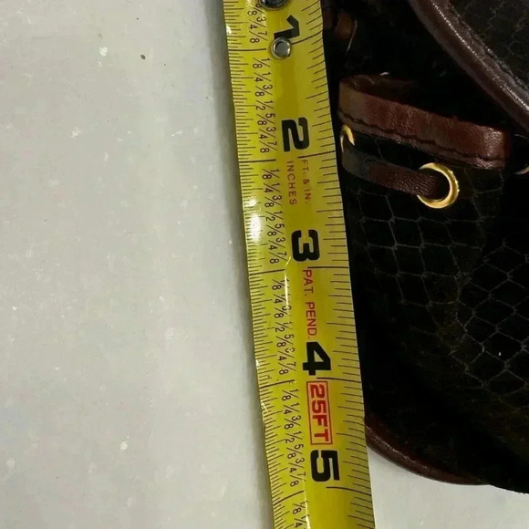 Fortuna brown croc embossed suede & leather small crossbody bag. - Picture 13 of 16